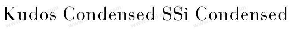 Kudos Condensed SSi Condensed Italic字体转换